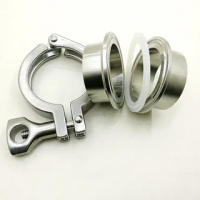 Соединение CLAMP DN 100 в сборе (DIN 4" /DN 104, сварка/сварка, AISI 304, 08Х18Н10)